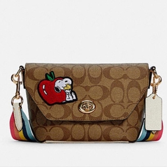Coach Handbags - Coach x Peanuts Karlee Crossbody in Signature Canvas with Snoopy